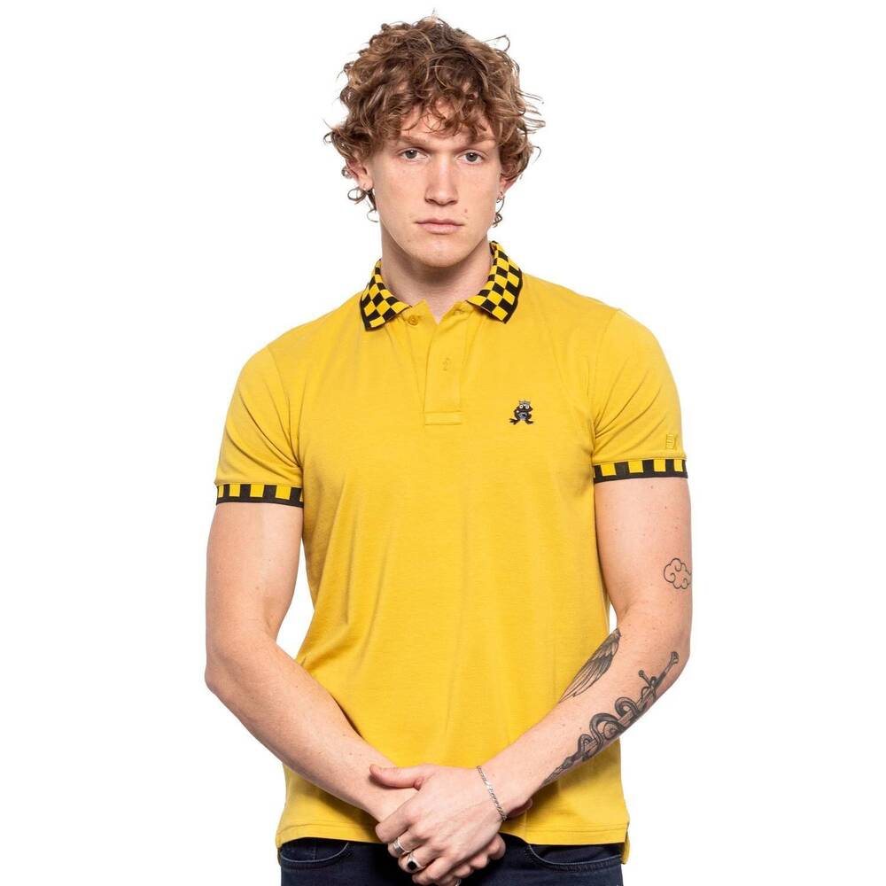 NEW EIGHT X frog finish line polo in yellow